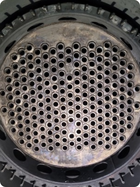 metal surface cleaned with industrial laser